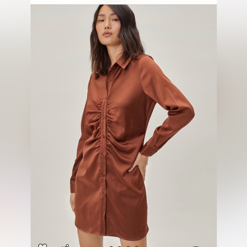 Nasty Gal Satin T-shirt Dress